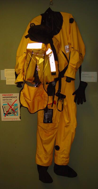 Survival Suit As Worn Aboard Helicopters On Flights To North Sea Oil Installations