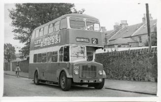 Number 2 Auchinyell Bus, possibly on Great Western Road