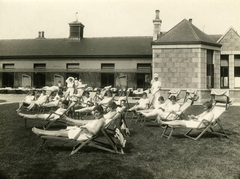 Female Patients Outdoors on Deck Chairs Tuberculosis Treatment