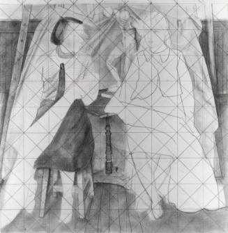 Study For "Two Schoolgirls" (Squared Up) by James Cowie