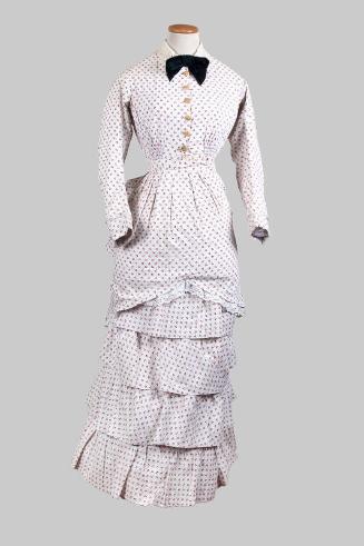 Printed Floral Bustle Dress