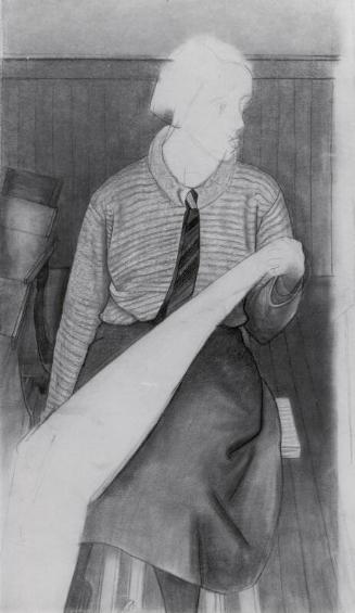 Girl Holding Drapery - Study For "Two Schoolgirls" by James Cowie