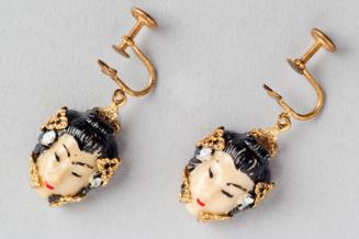 Earrings with Japanese Masks