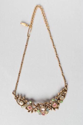 Necklace with Vari Coloured Glass Stones