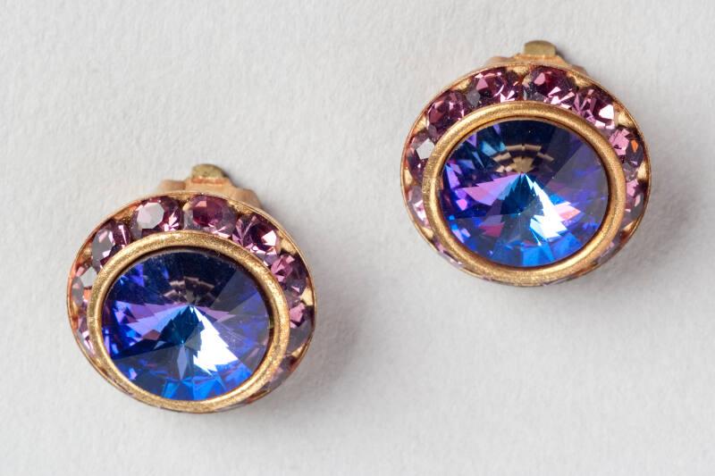 Purple Glass Earrings