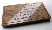 Slab of Granite with Hand Cut Inscription