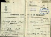 Continuous Certificate of Discharge for Harry Alexander Rumsey
