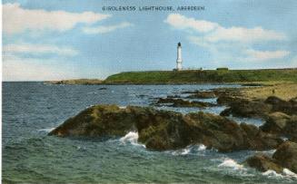 Girdleness Lighthouse colour postcard