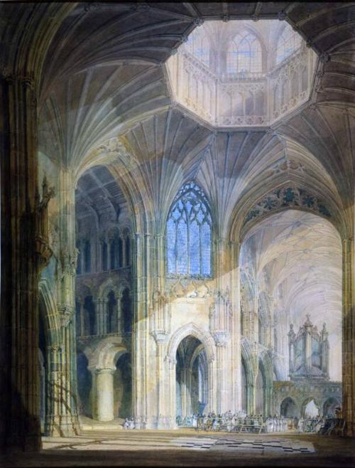 Interior of Ely Cathedral - Looking Towards the North Transept and Chancel by Joseph Mallord Wi…