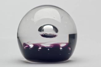 'Jubilee Crown Bubble' Glass Paperweight