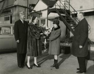Launch of Lupin (920) The Viscountess Hampden Receiving Flowers