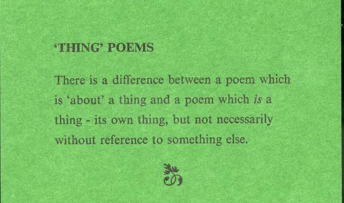 'Thing' Poems