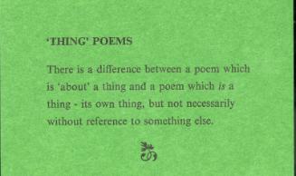 'Thing' Poems