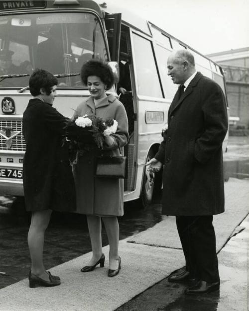 Launch of Dublin (944) Sponsor Receiving Flowers