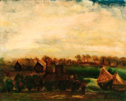 Landscape with Haystacks