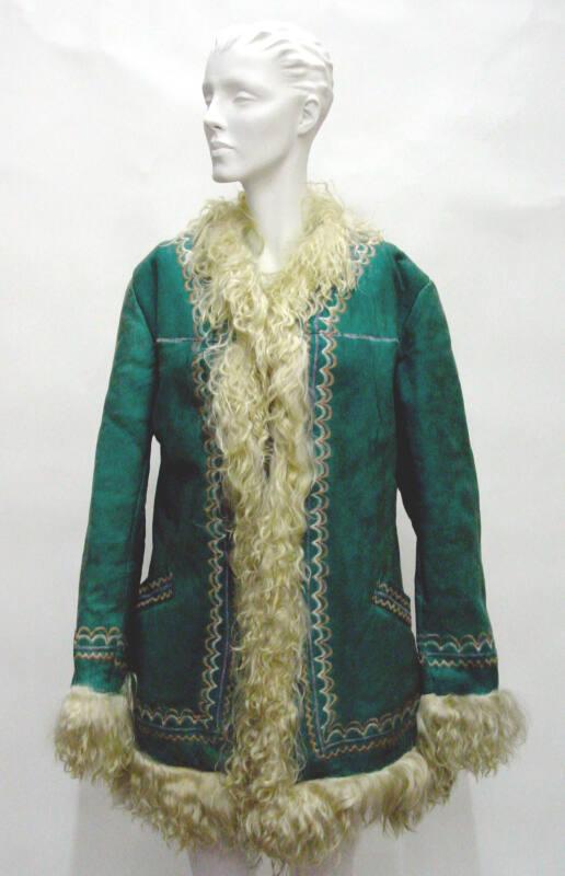 Green Embroidered Afghan Coat