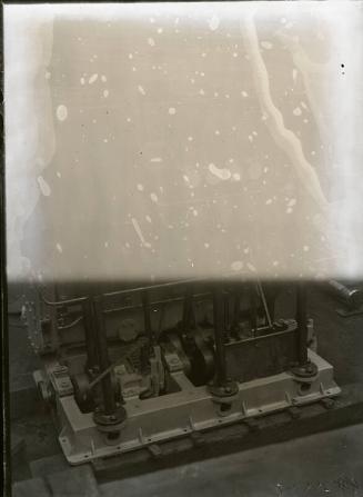 Glass Negative Showing Engines Of Steam Trawlers Built By Hall Russell, circa 1930