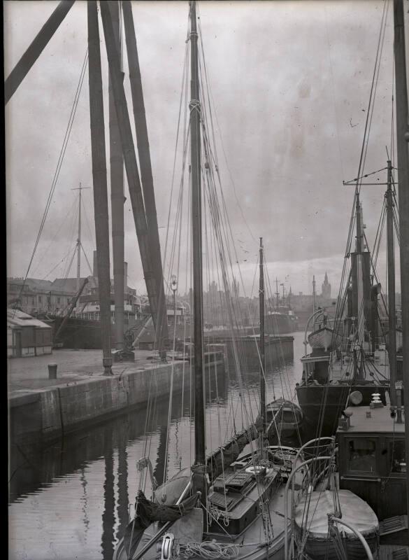 Glass Negative showing various views of ships built at Hall Russell & Co Ltd 1928/9