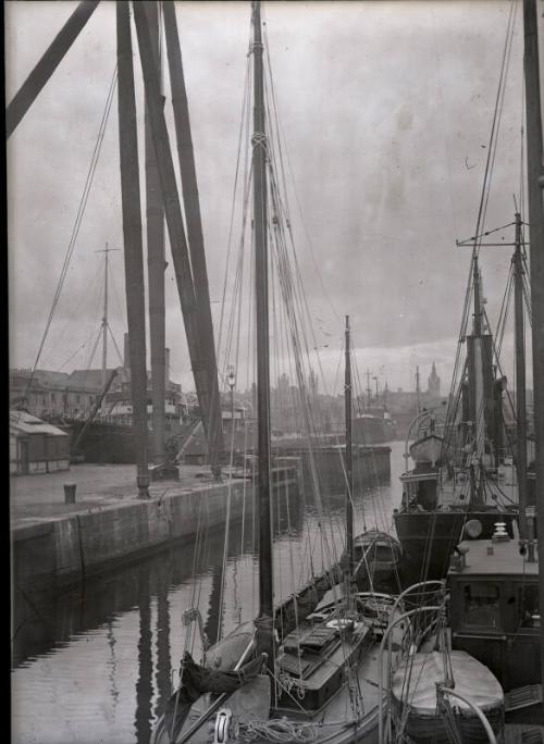 Glass Negative showing various views of ships built at Hall Russell & Co Ltd 1928/9