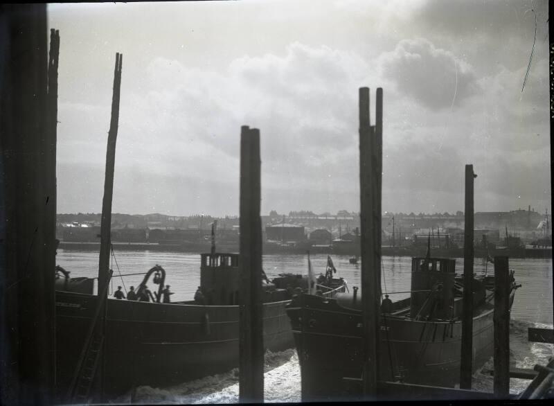 Glass Negative showing various views of ships built at Hall Russell & Co Ltd 1928/9