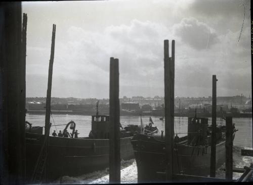 Glass Negative showing various views of ships built at Hall Russell & Co Ltd 1928/9