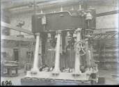 Glass negative of steam engines at Hall Russell's shipyard circa 1928 - 1929