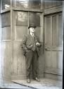 Glass negative portrait of shipyard manager / foreman Mr Pringle