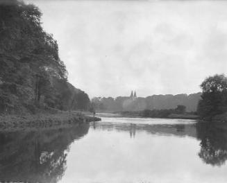Angler on the Don Looking to St Machar Cathedral