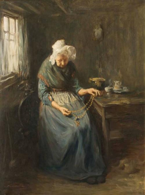 Old Lady With Rosary