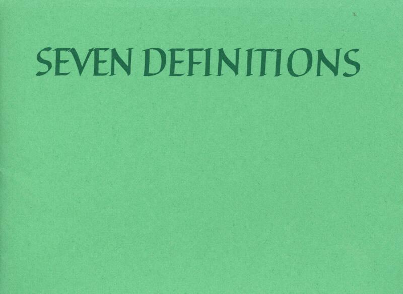 Seven Definitions, pertaining to ideal landscape