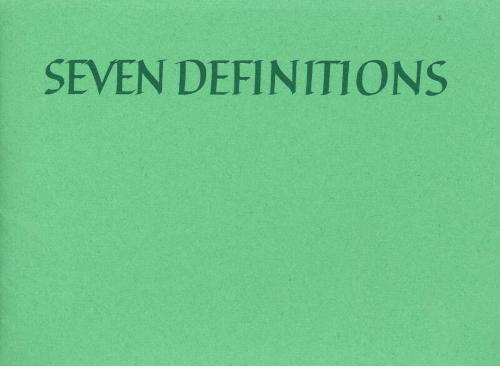 Seven Definitions, pertaining to ideal landscape