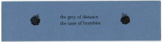 the grey of distance the taste of brambles