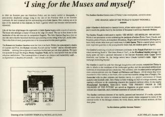 'I sing for the Muses and myself'