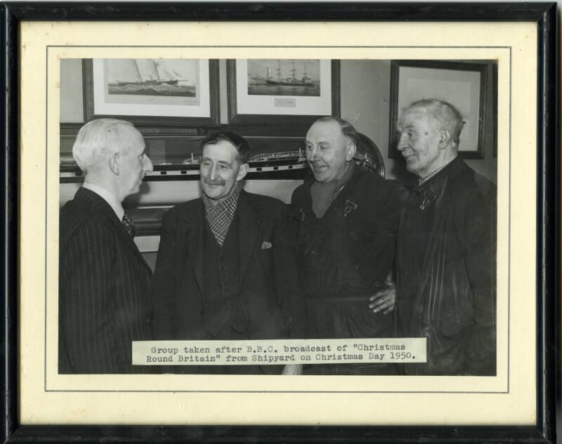 BBC Broadcast of 'Christmas Round Britain' from Shipyard on Christmas Day, 1950