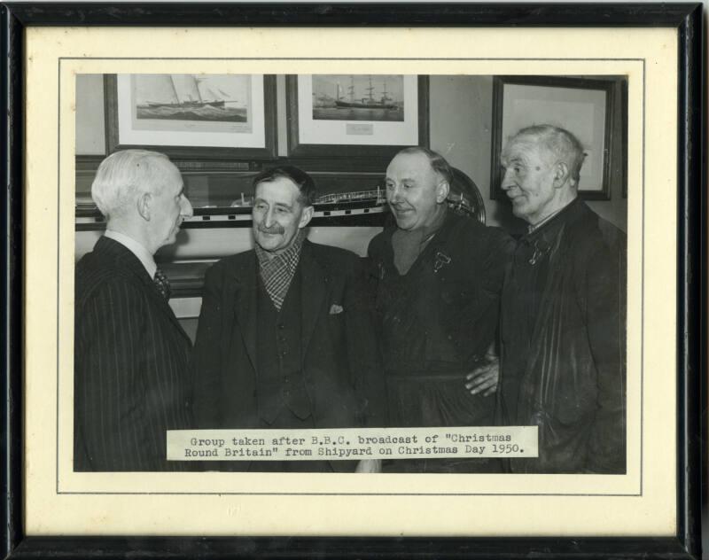 BBC Broadcast of 'Christmas Round Britain' from Shipyard on Christmas Day, 1950