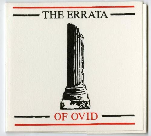 The Errata of Ovid