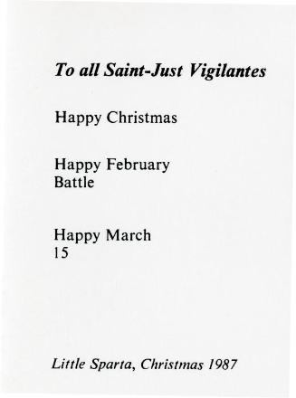 To All Saint-Just Vigilantes