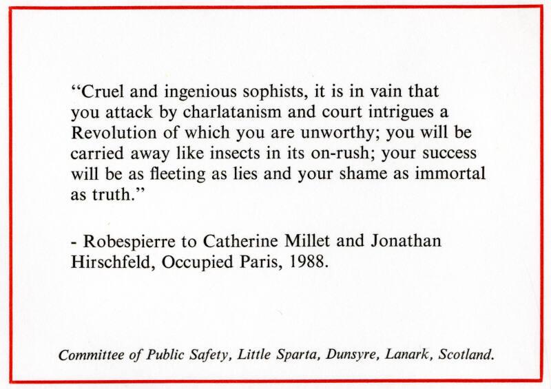 "Cruel and ingenious sophists..."