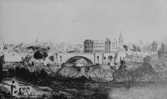 Photograph of Sketch of View across Union Bridge Area