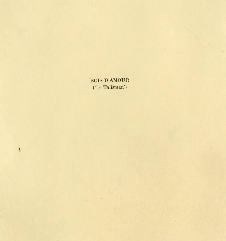 Bois D'Amour ('Le Talisman') / Homage to Serusier