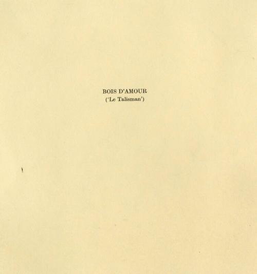 Bois D'Amour ('Le Talisman') / Homage to Serusier