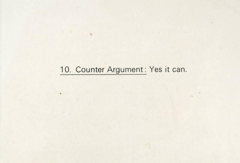 10. Counter Argument: Yes it Can