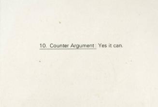 10. Counter Argument: Yes it Can