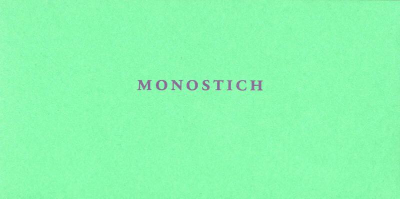 Monostich