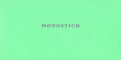 Monostich