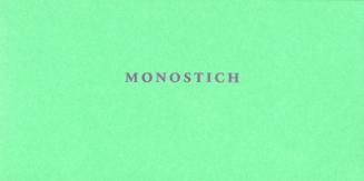 Monostich