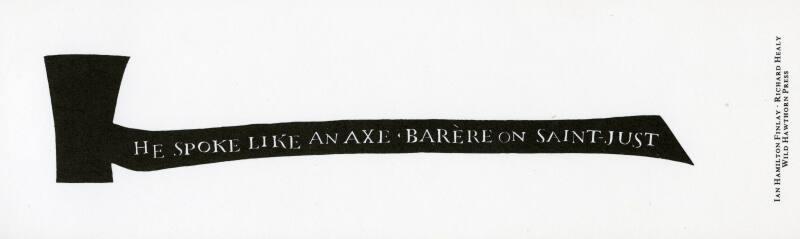 He Spoke Like An Axe, Barère On Saint-Just