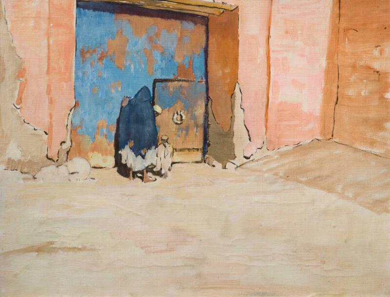 Figures at a Doorway, Morocco