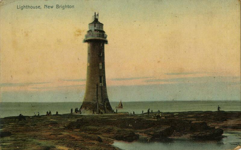 Postcard with Photograph of Lighthouse, New Brighton