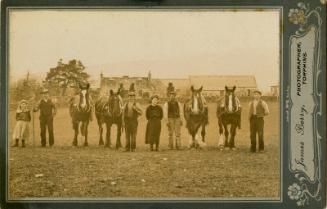 Location Photograph of Horses and Agricultural Workers in a Field